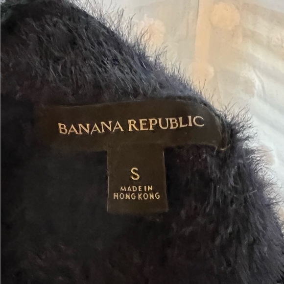 Banana Republic Blue Fuzzy Sweater. Size Small - Picture 3 of 4